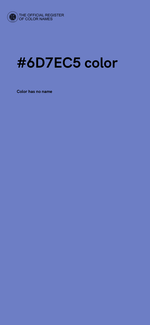 #6D7EC5 color image