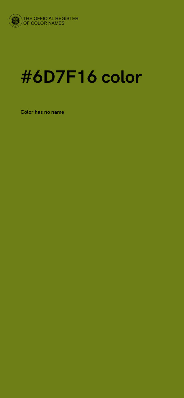 #6D7F16 color image