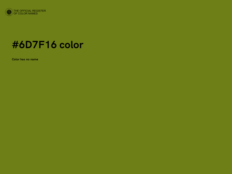 #6D7F16 color image