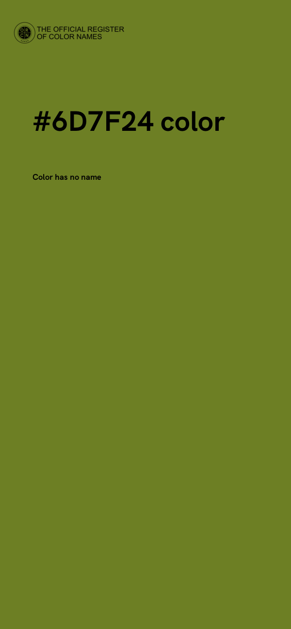 #6D7F24 color image