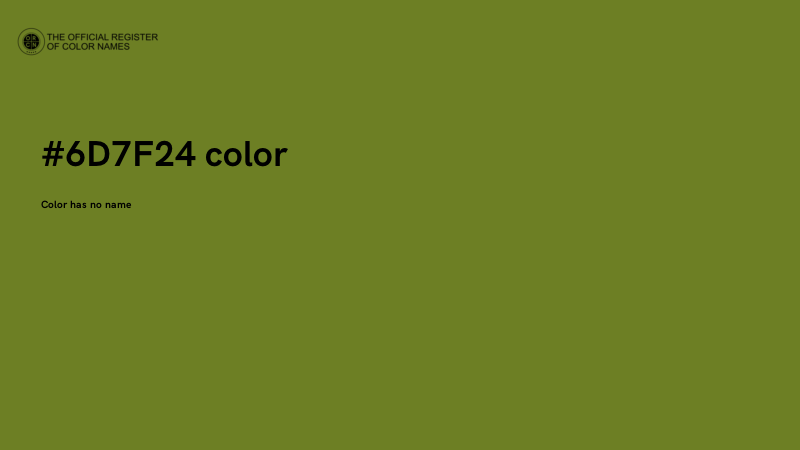 #6D7F24 color image