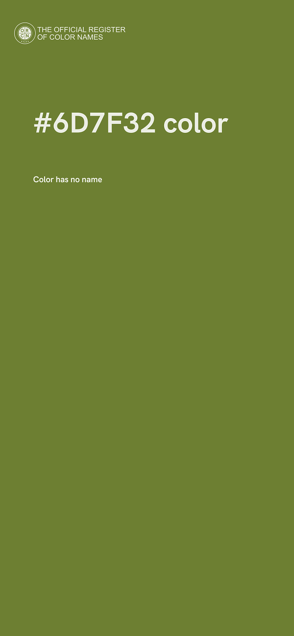 #6D7F32 color image