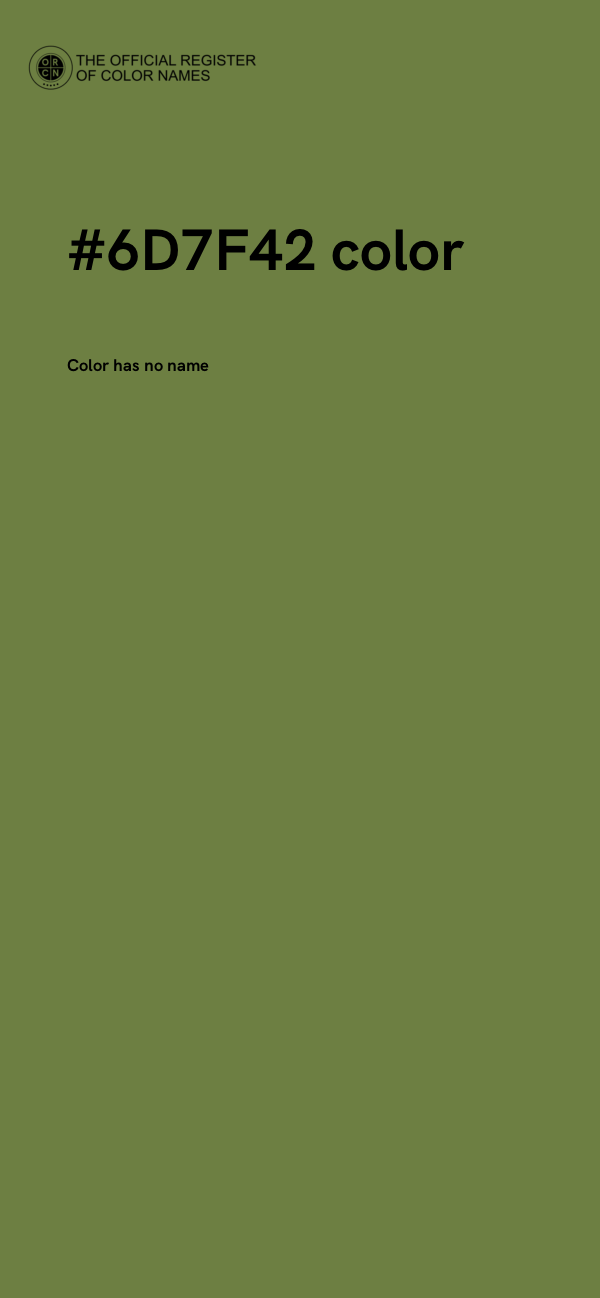 #6D7F42 color image