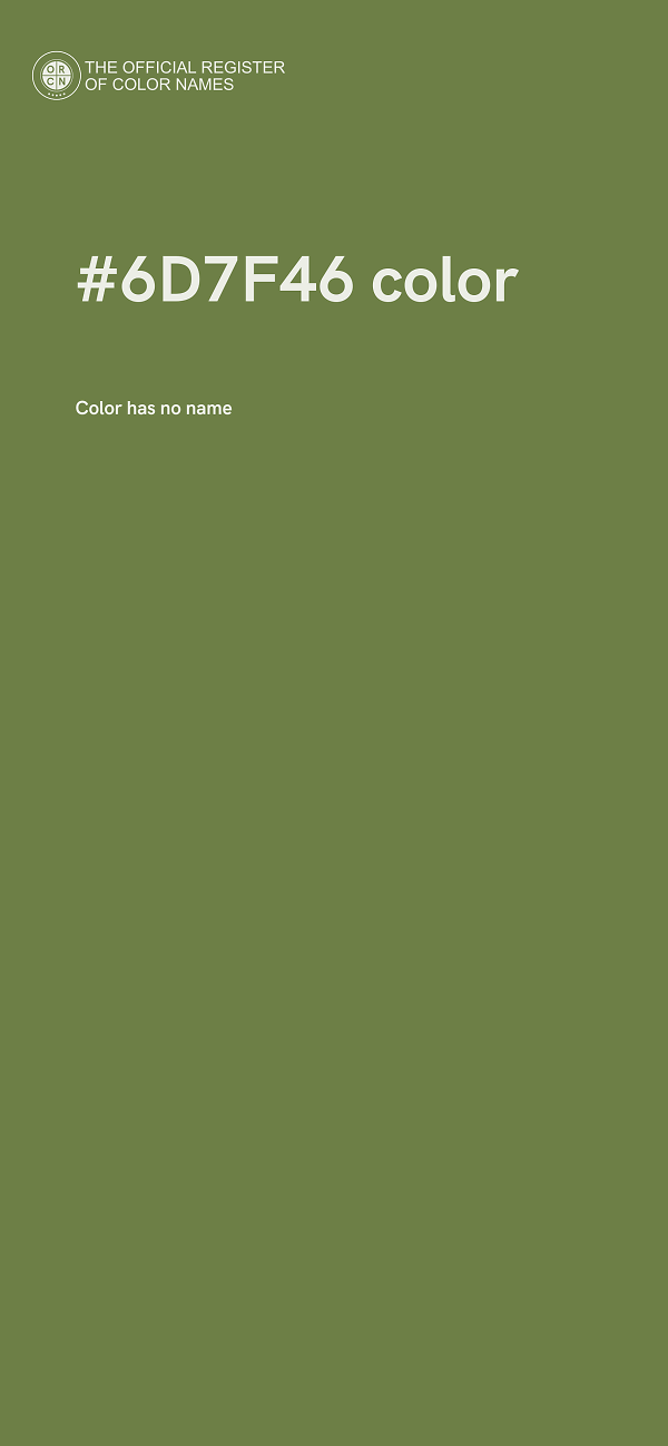 #6D7F46 color image