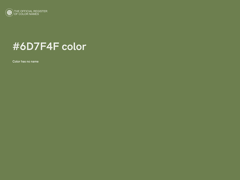 #6D7F4F color image