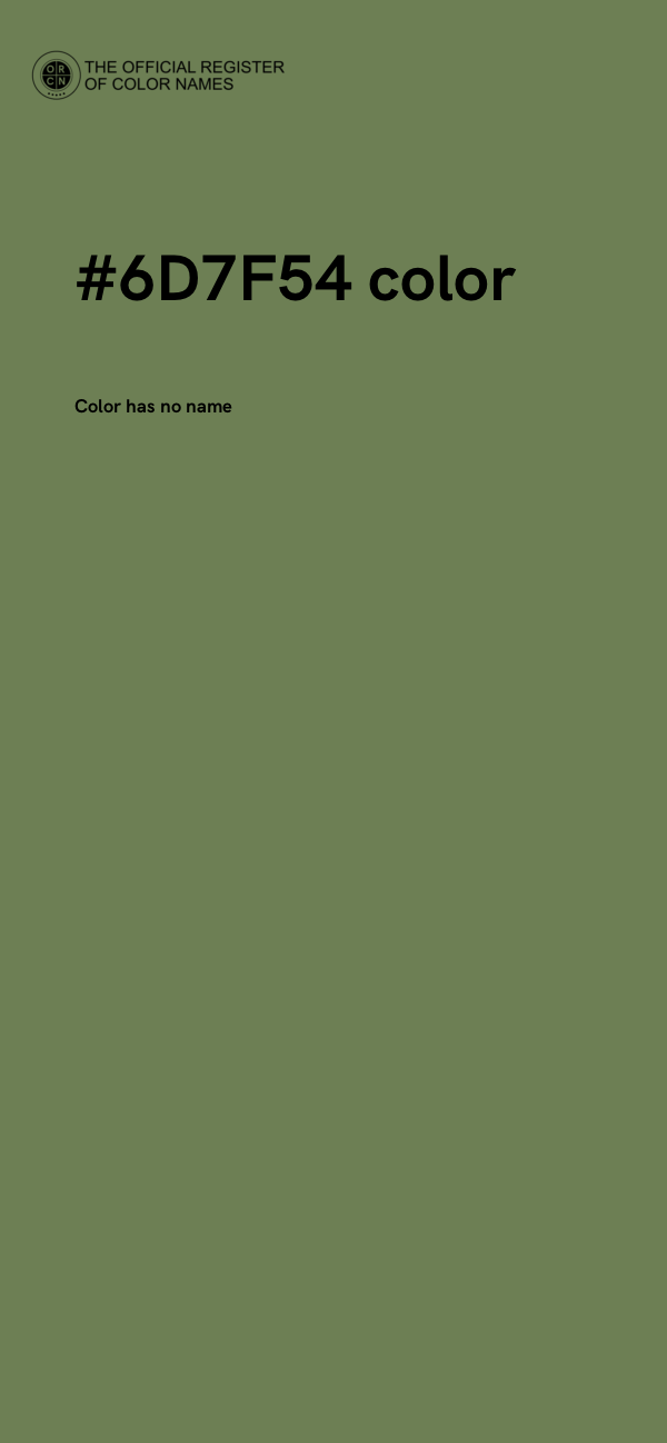 #6D7F54 color image