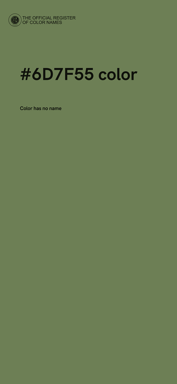 #6D7F55 color image