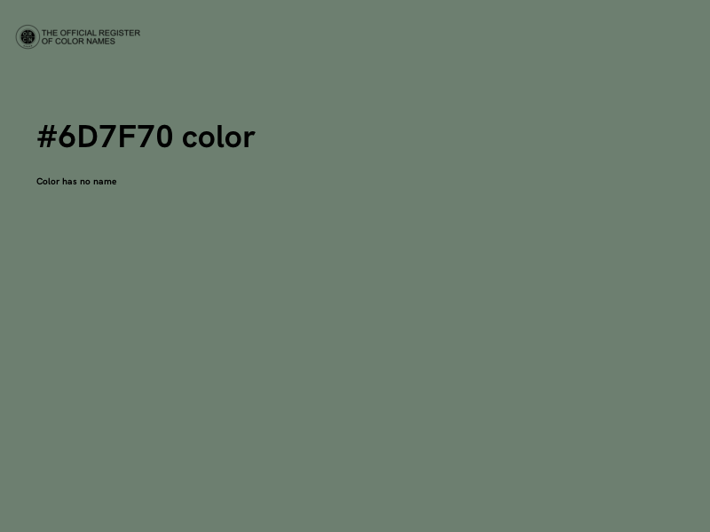 #6D7F70 color image