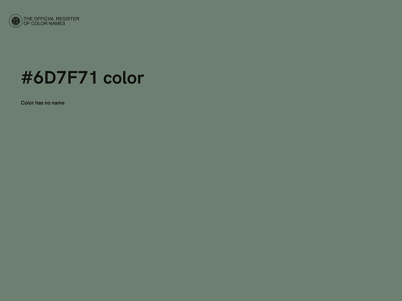 #6D7F71 color image