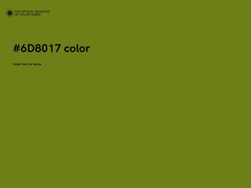 #6D8017 color image