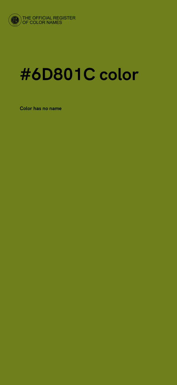 #6D801C color image
