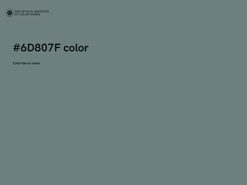 #6D807F color image