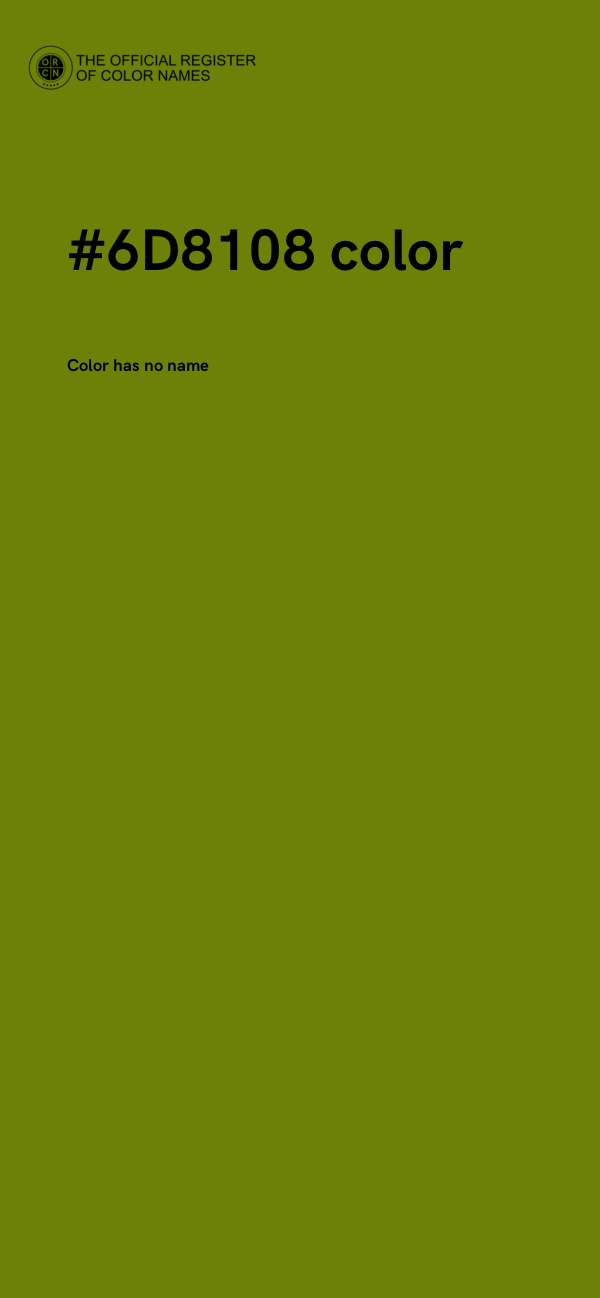 #6D8108 color image