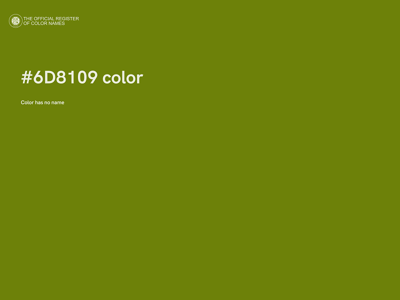 #6D8109 color image