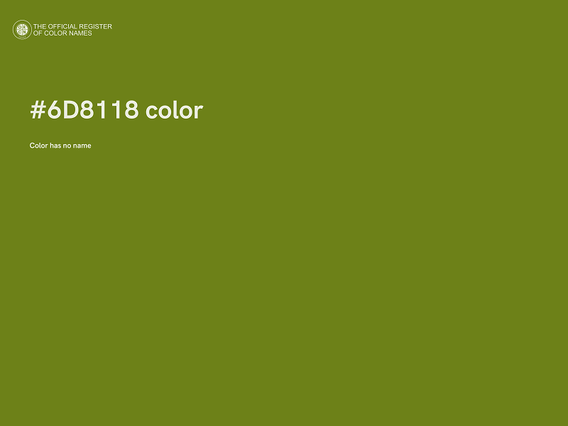#6D8118 color image