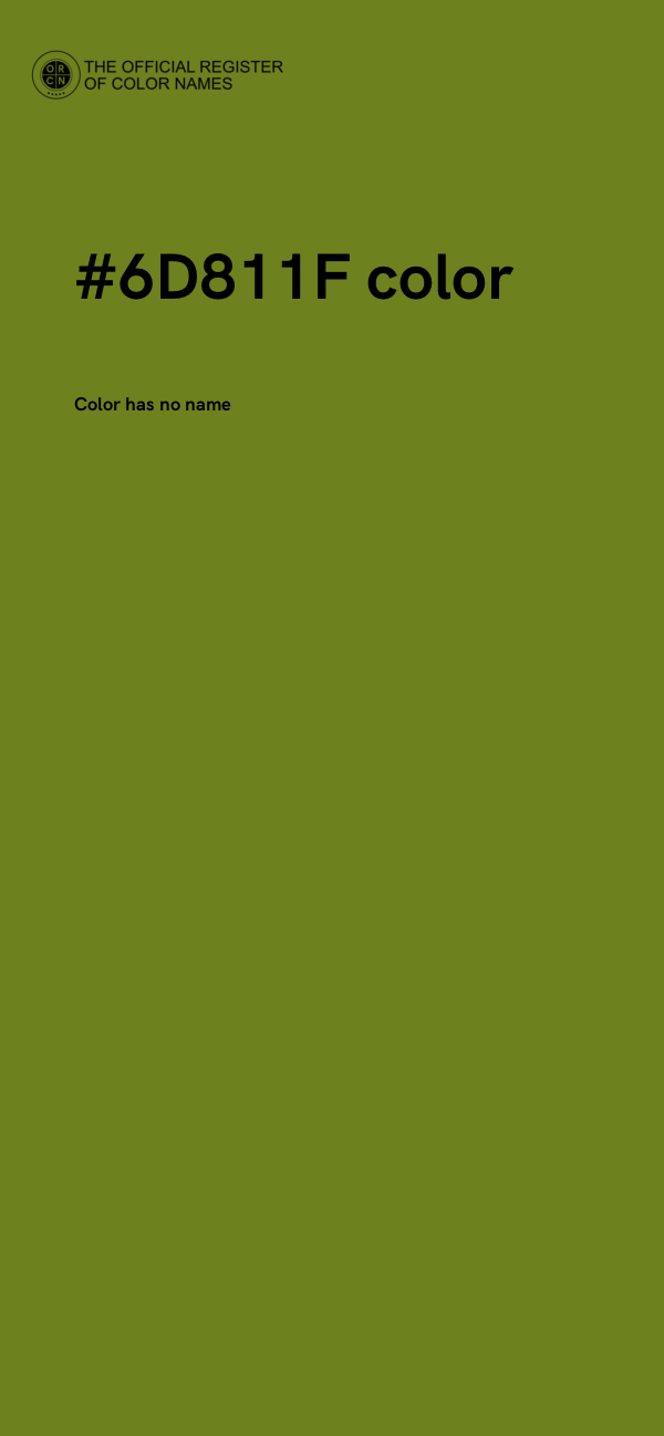 #6D811F color image