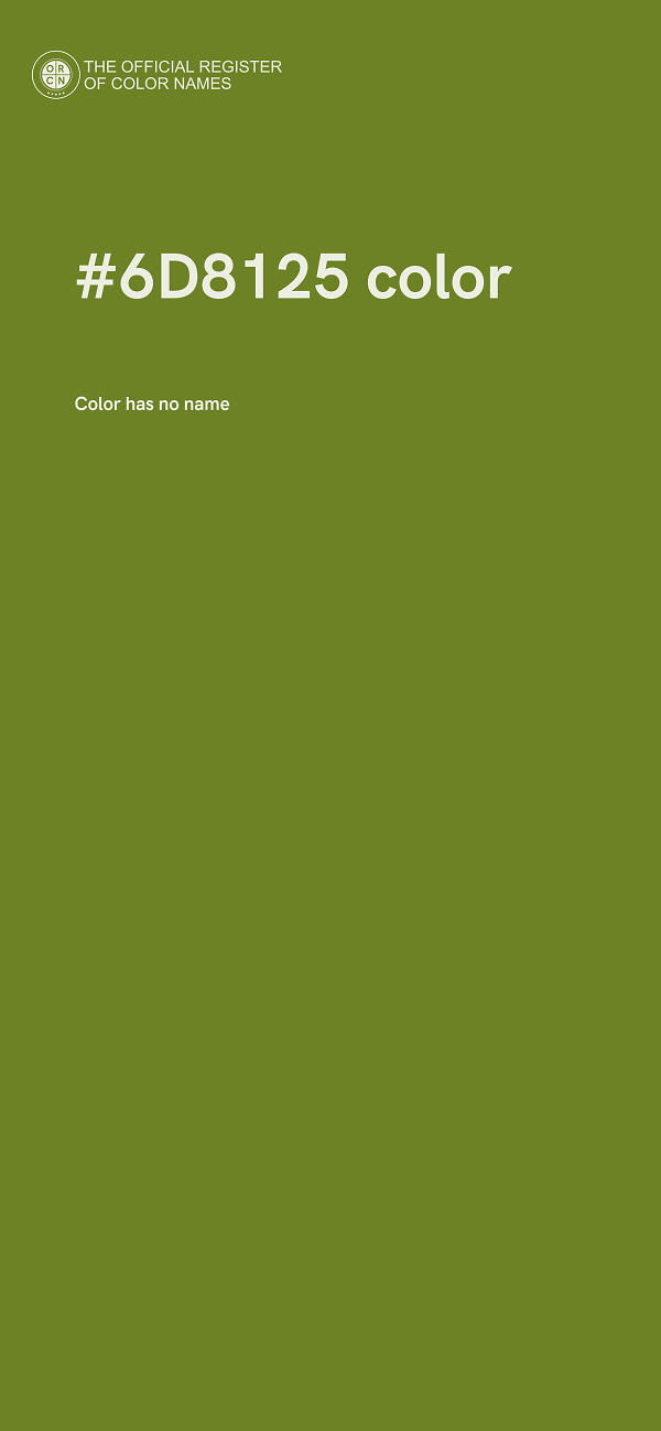 #6D8125 color image