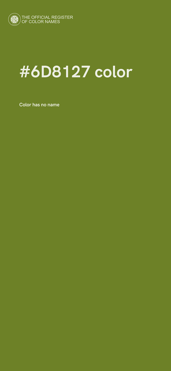 #6D8127 color image
