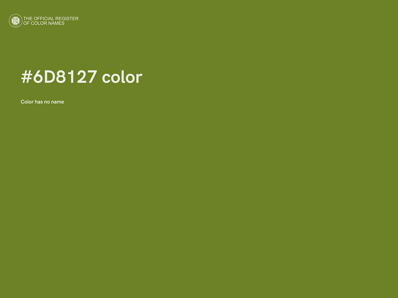 #6D8127 color image
