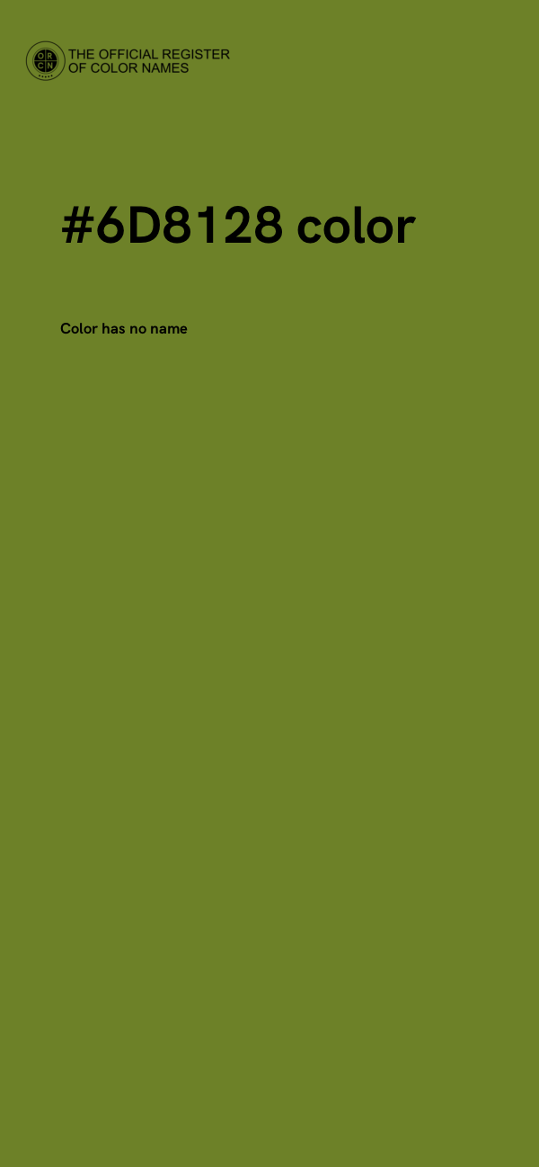 #6D8128 color image