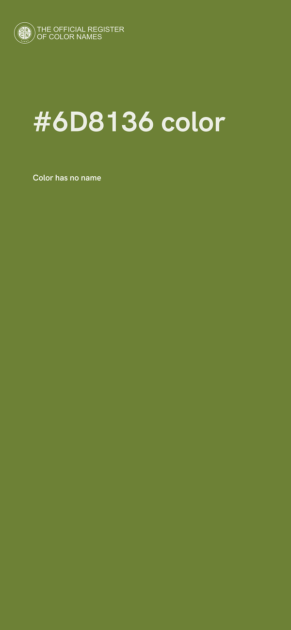 #6D8136 color image