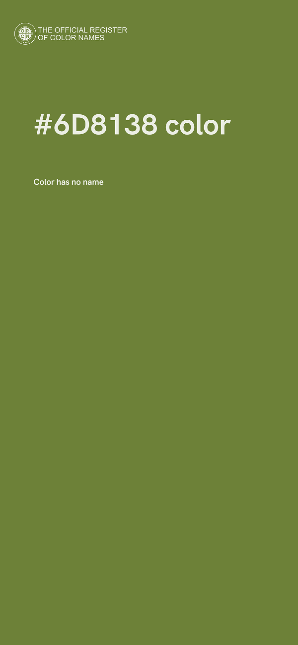 #6D8138 color image