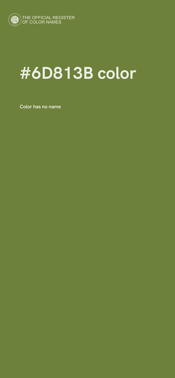 #6D813B color image