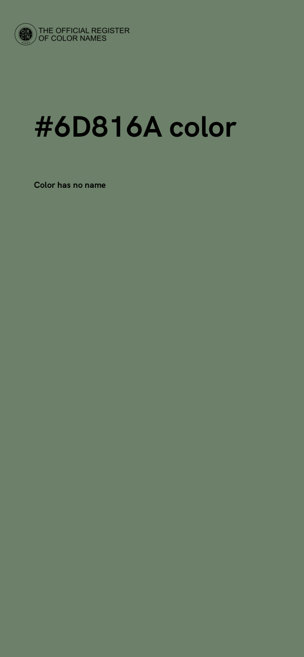 #6D816A color image