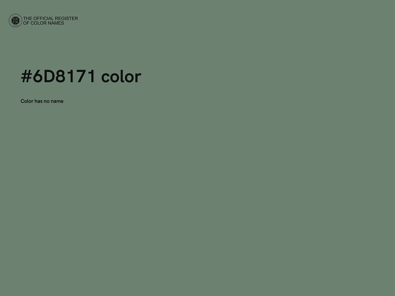 #6D8171 color image
