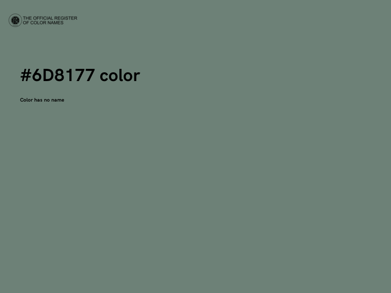 #6D8177 color image