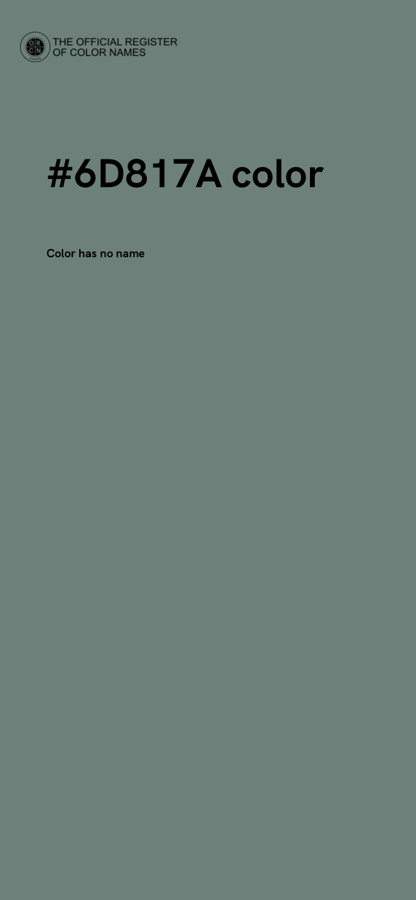 #6D817A color image