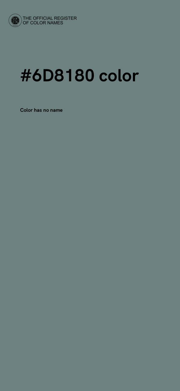 #6D8180 color image
