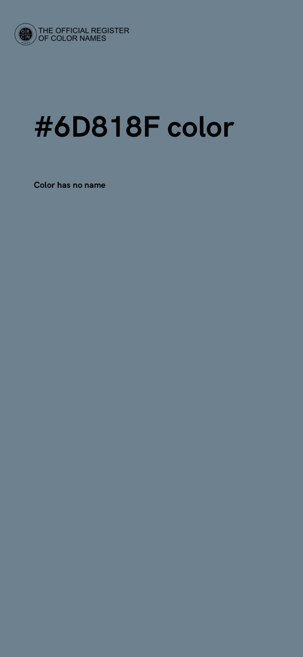 #6D818F color image