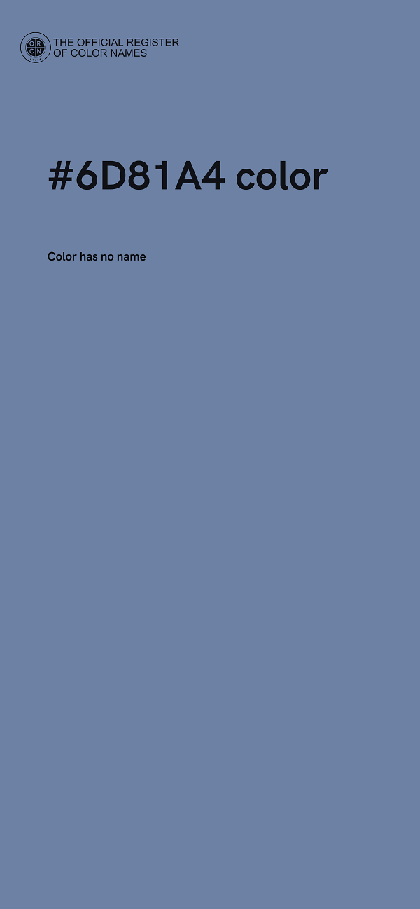 #6D81A4 color image