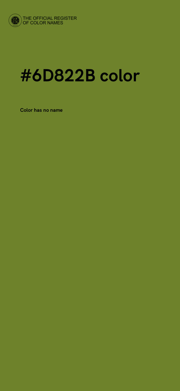#6D822B color image