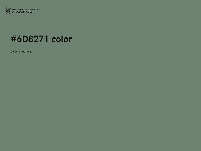 #6D8271 color image