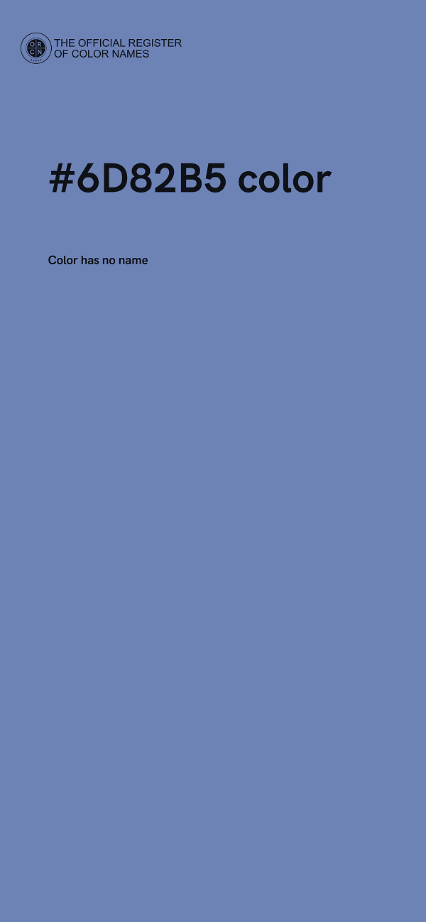 #6D82B5 color image
