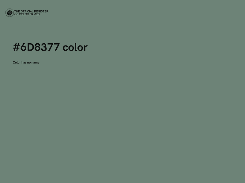 #6D8377 color image
