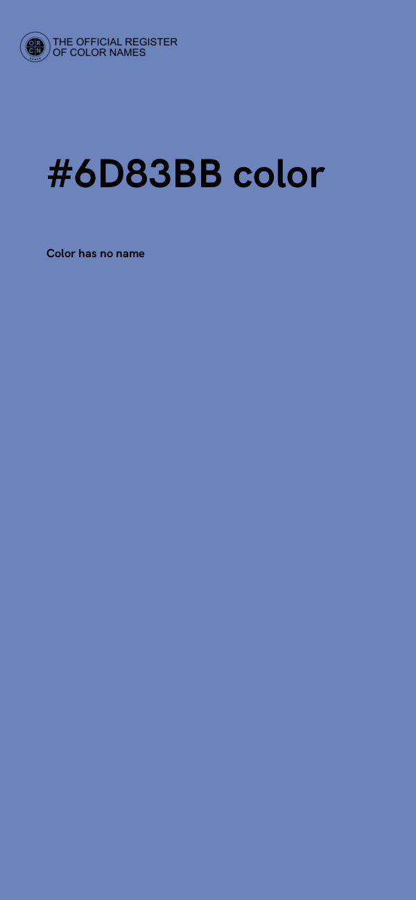 #6D83BB color image