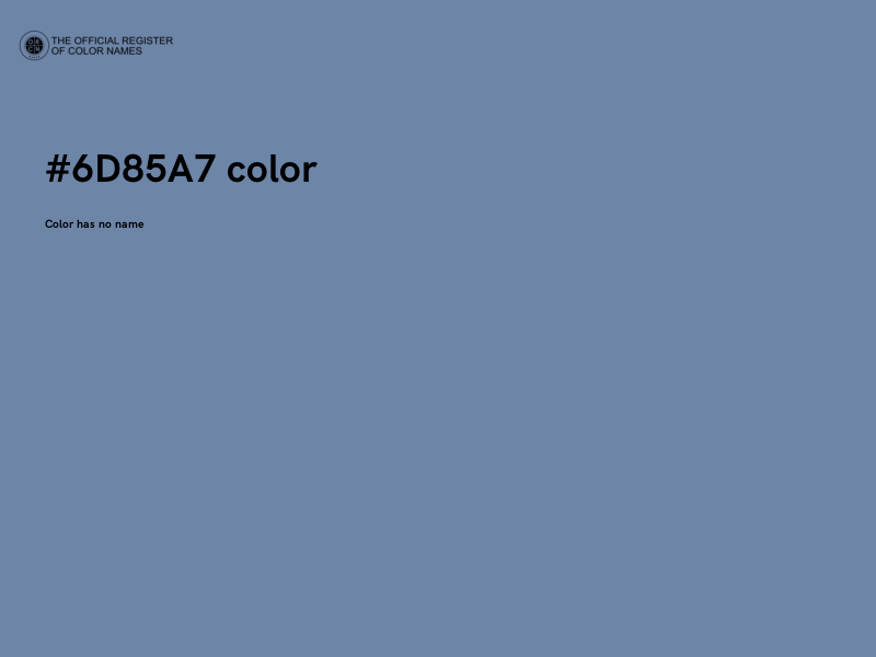 #6D85A7 color image