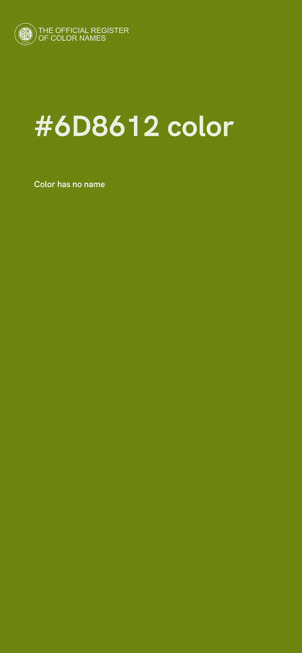 #6D8612 color image