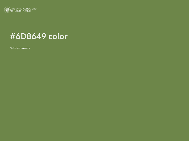 #6D8649 color image