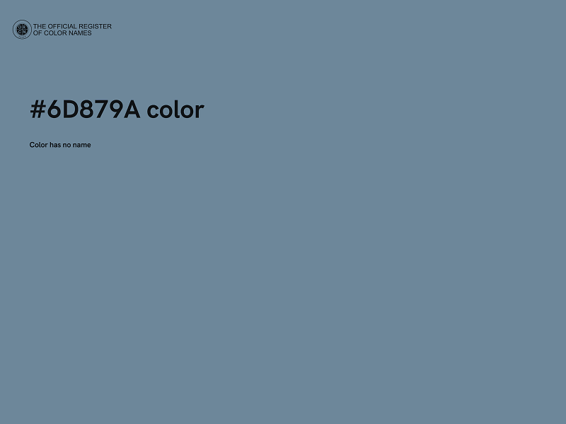 #6D879A color image