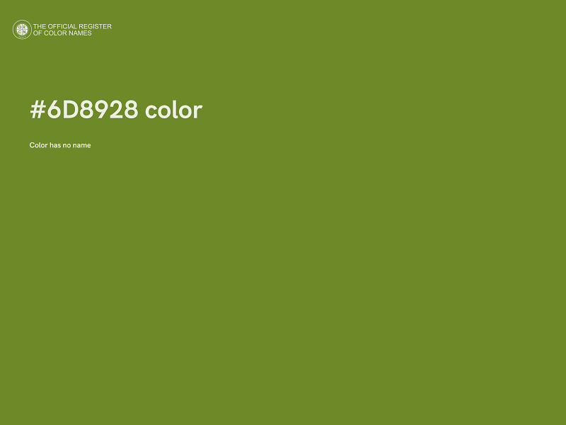 #6D8928 color image