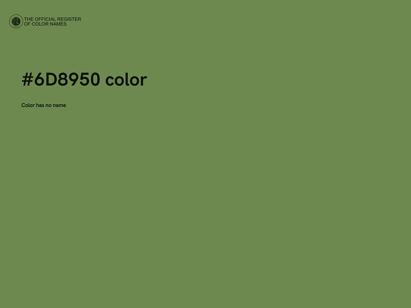 #6D8950 color image