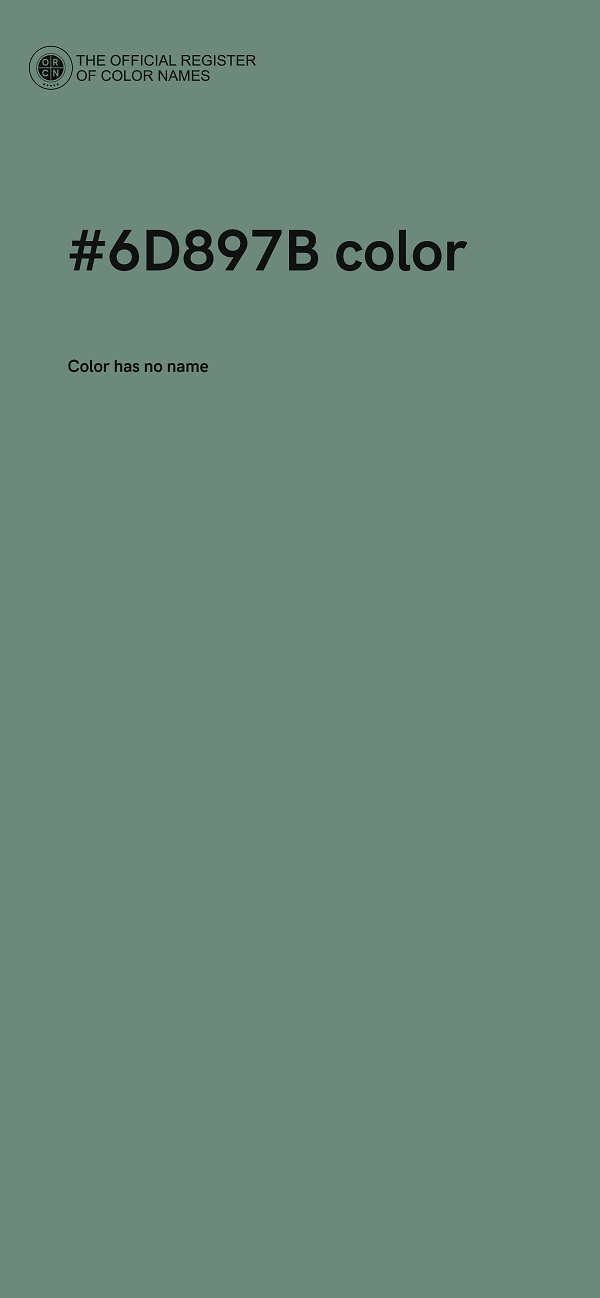 #6D897B color image