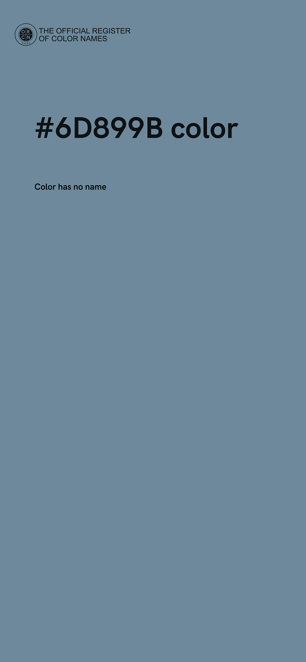 #6D899B color image