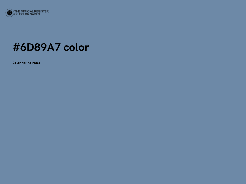#6D89A7 color image