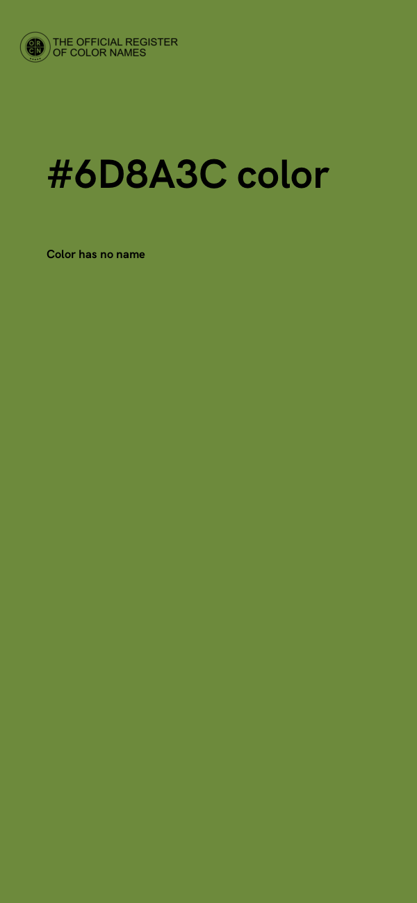 #6D8A3C color image