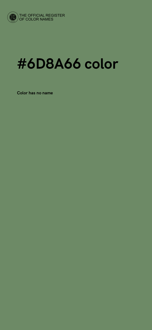 #6D8A66 color image
